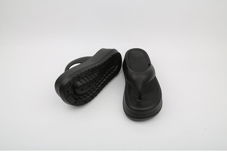 Thick Soled Flip-flops For Female Summer Wear Small High Heel Sandals