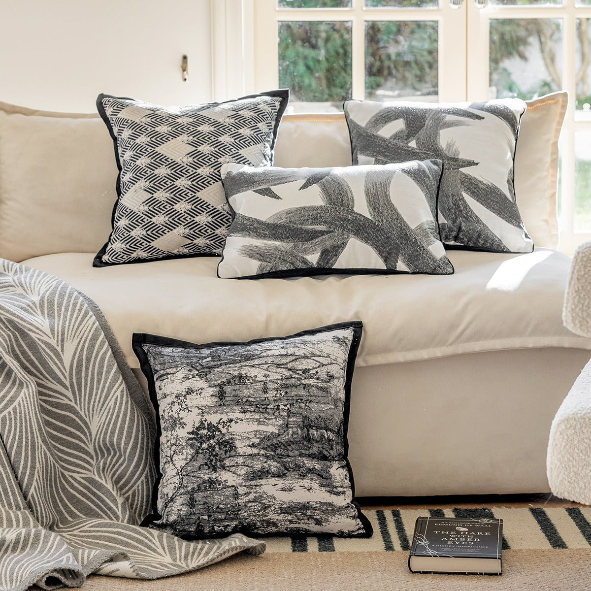 Sofa Pillow Cases Bedside Cushion Lumbar Pillow