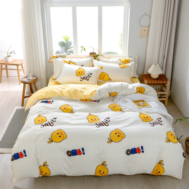 A three-piece quilt cover