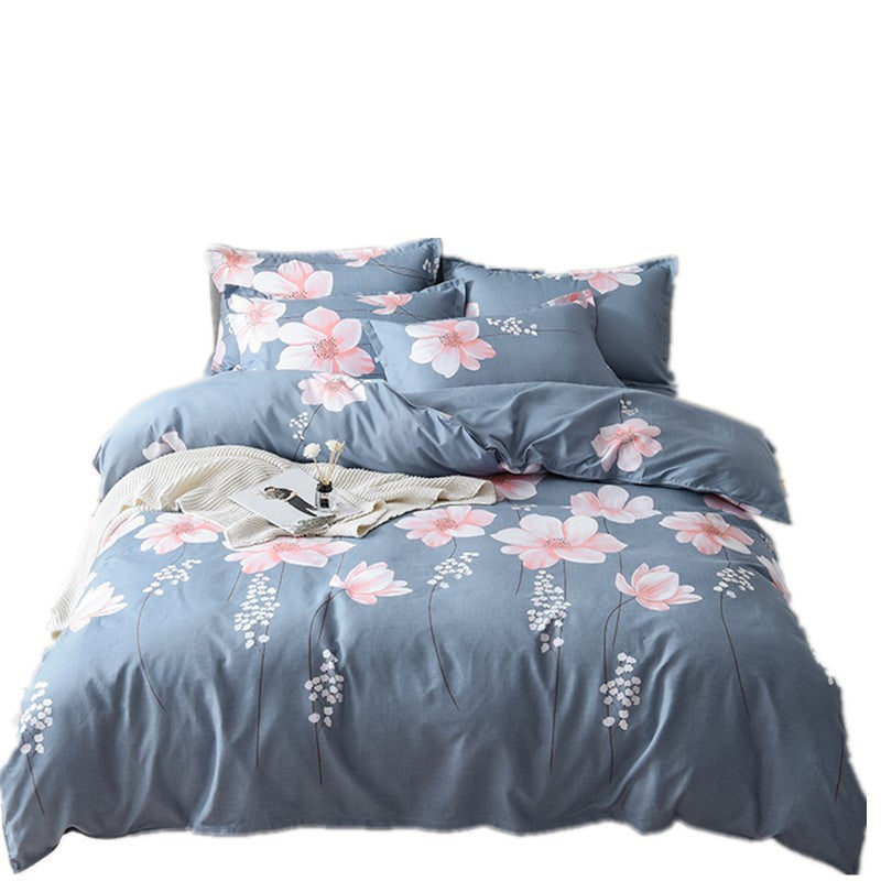 Three-piece fall/winter bed quilt cover