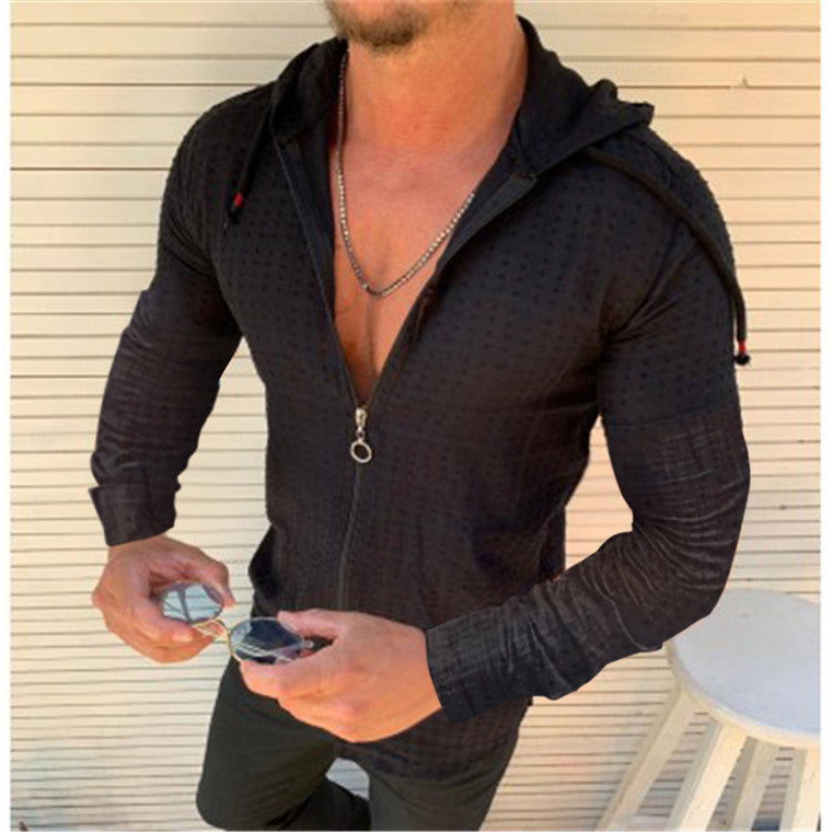 Langærmet slim T-shirt