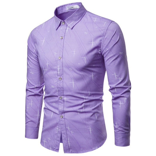 Irregular pattern long sleeve shirt