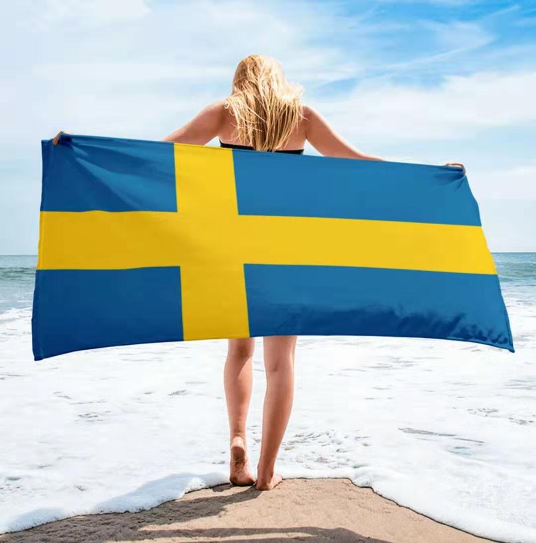 Striped Nordic INS wind beach towel