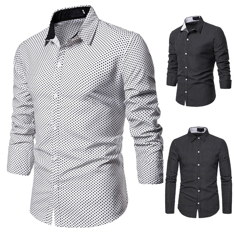 Dot casual long sleeve shirt