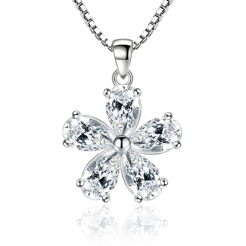 Factory Direct Sales Plum Blossom Pendant Women Necklace Jewelry