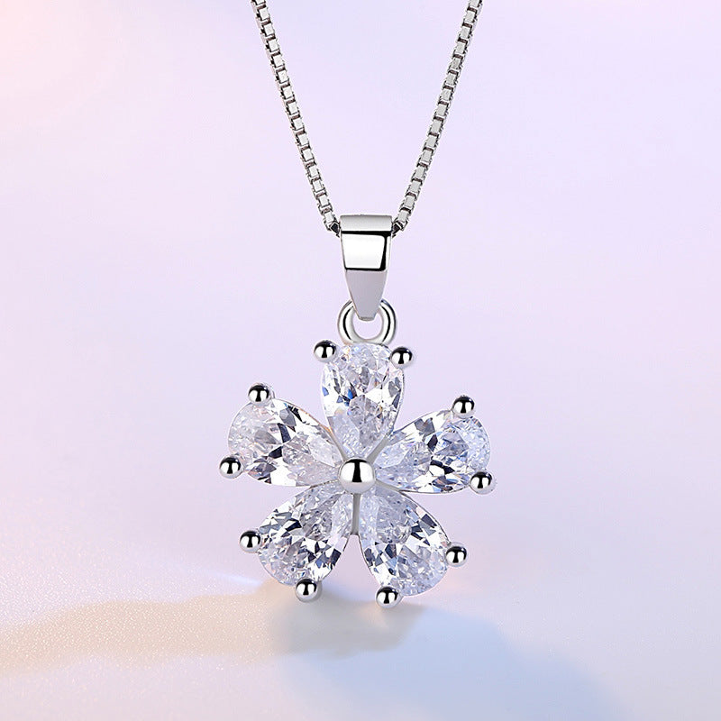 Factory Direct Sales Plum Blossom Pendant Women Necklace Jewelry