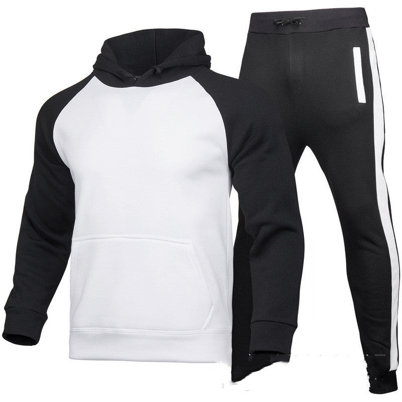 Men's Raglan Sleeve Sports Suit Stitching Sweater
