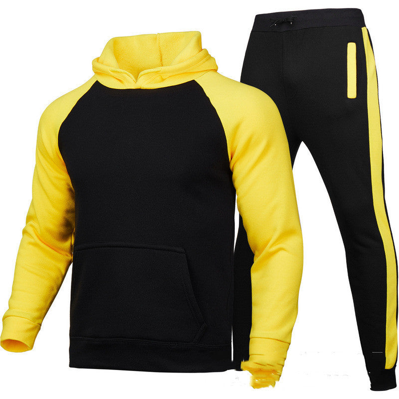 Men's Raglan Sleeve Sports Suit Stitching Sweater