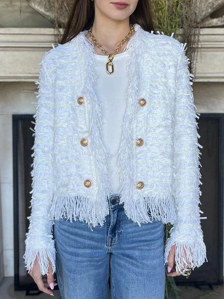 European And American Fashion Elegant Niche Tassel Jacket Women