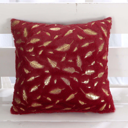 Sofa Plush Bronzing Cushion Solid Color Pillow Bay Window Suitable