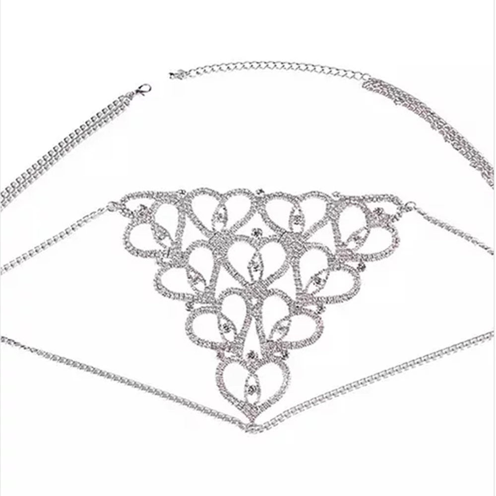 Full Heart Shape Rhinestone Underpants