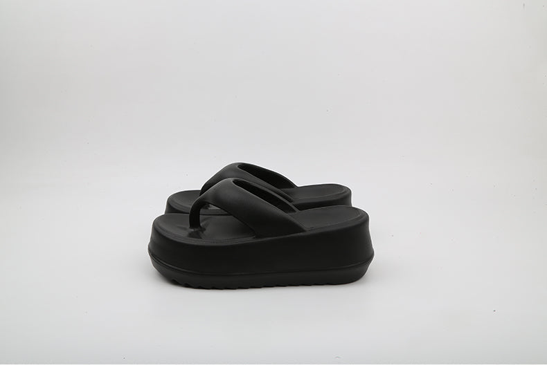 Thick Soled Flip-flops For Female Summer Wear Small High Heel Sandals