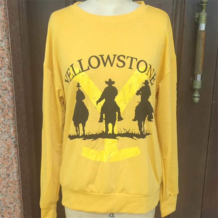 Printed pullover long sleeve top