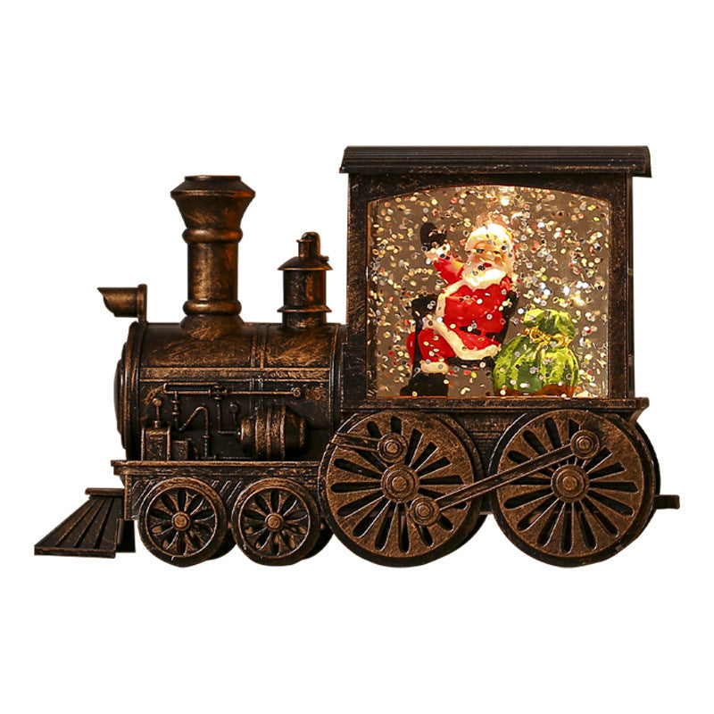 Christmas Train Luminous Interior Water Injection Desktop Decoration