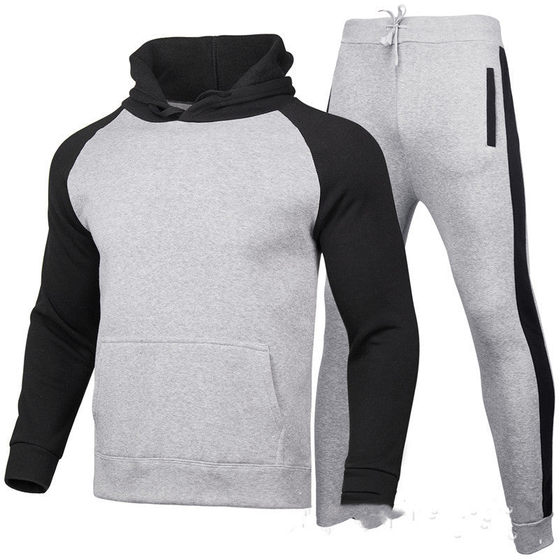 Men's Raglan Sleeve Sports Suit Stitching Sweater