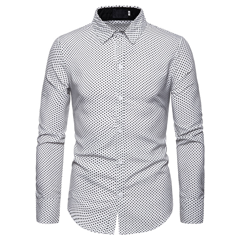 Dot casual long sleeve shirt
