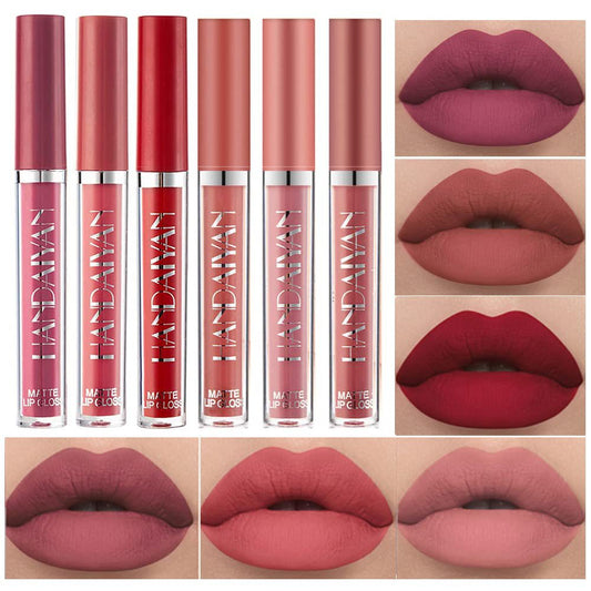 Lip Mud Lazy Lipstick Lip Glaze Authentic Matte Lip Gloss Not Easy To Dip Cup