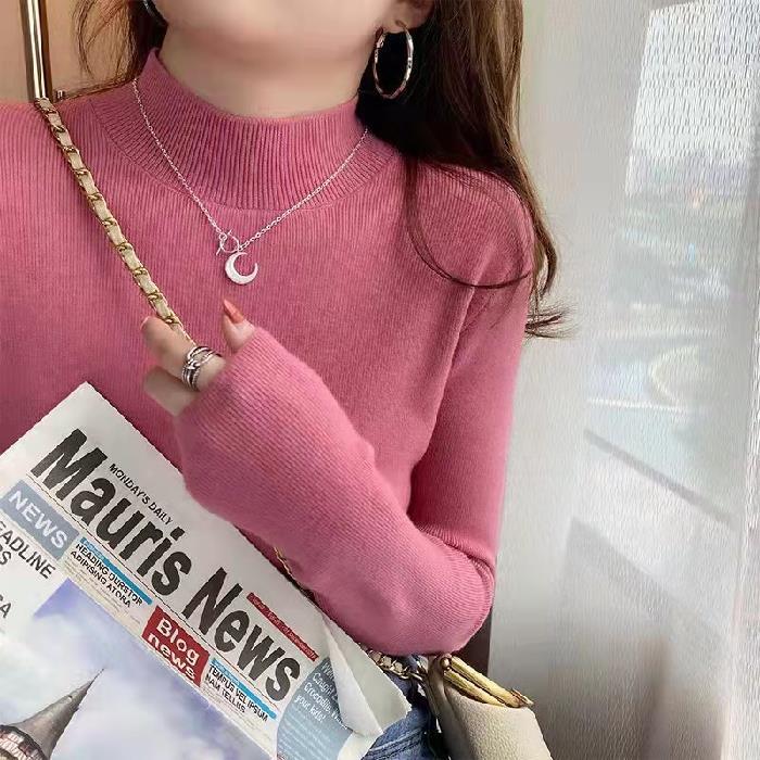 Halv rullekravebluse til kvinder