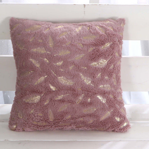 Sofa Plush Bronzing Cushion Solid Color Pillow Bay Window Suitable