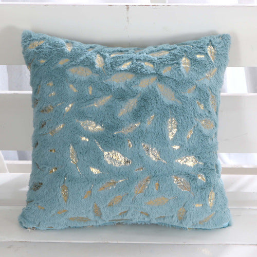 Sofa Plush Bronzing Cushion Solid Color Pillow Bay Window Suitable