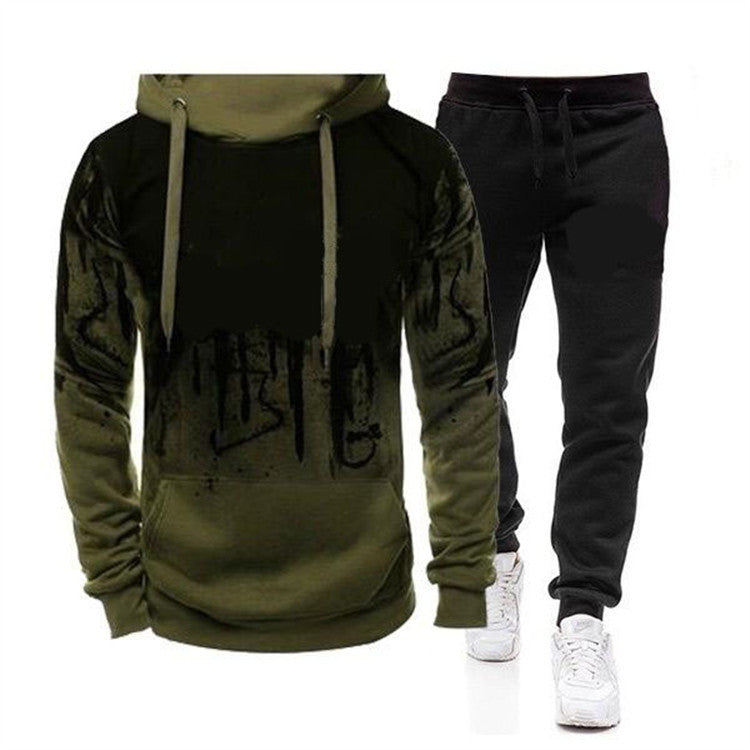 Ink printing fashion trend sweater long sleeves