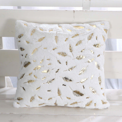 Sofa Plush Bronzing Cushion Solid Color Pillow Bay Window Suitable