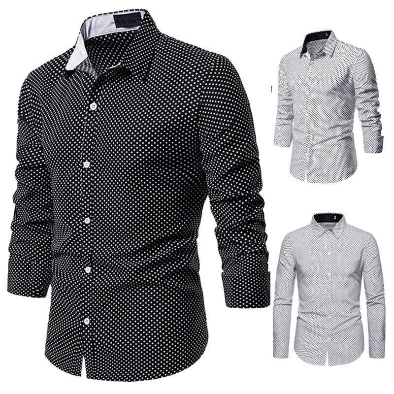 Dot casual long sleeve shirt