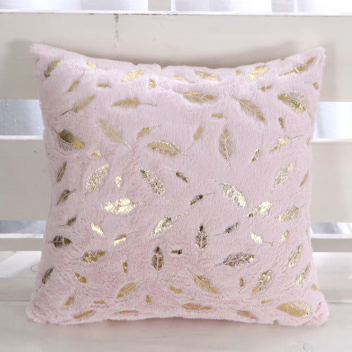 Sofa Plush Bronzing Cushion Solid Color Pillow Bay Window Suitable