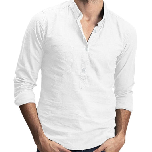Men's Lapel Long Sleeve Shirt