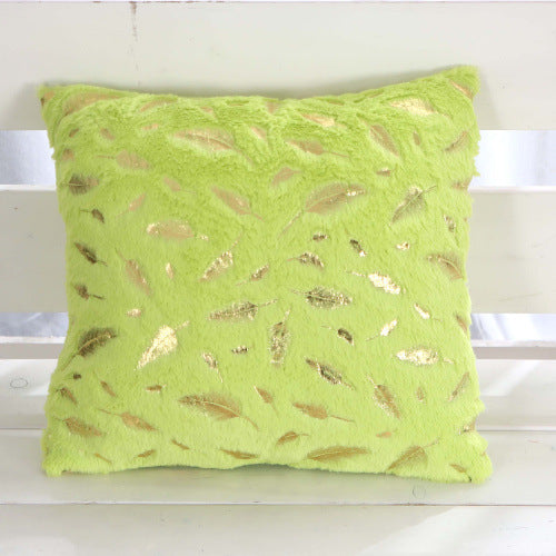 Sofa Plush Bronzing Cushion Solid Color Pillow Bay Window Suitable