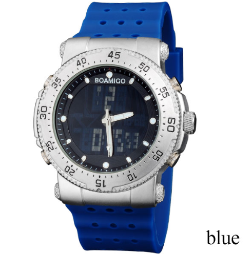 BOAMIGO手錶 運動防水手錶 雙顯手錶 軍風手錶 矽膠手錶 錶帶手錶