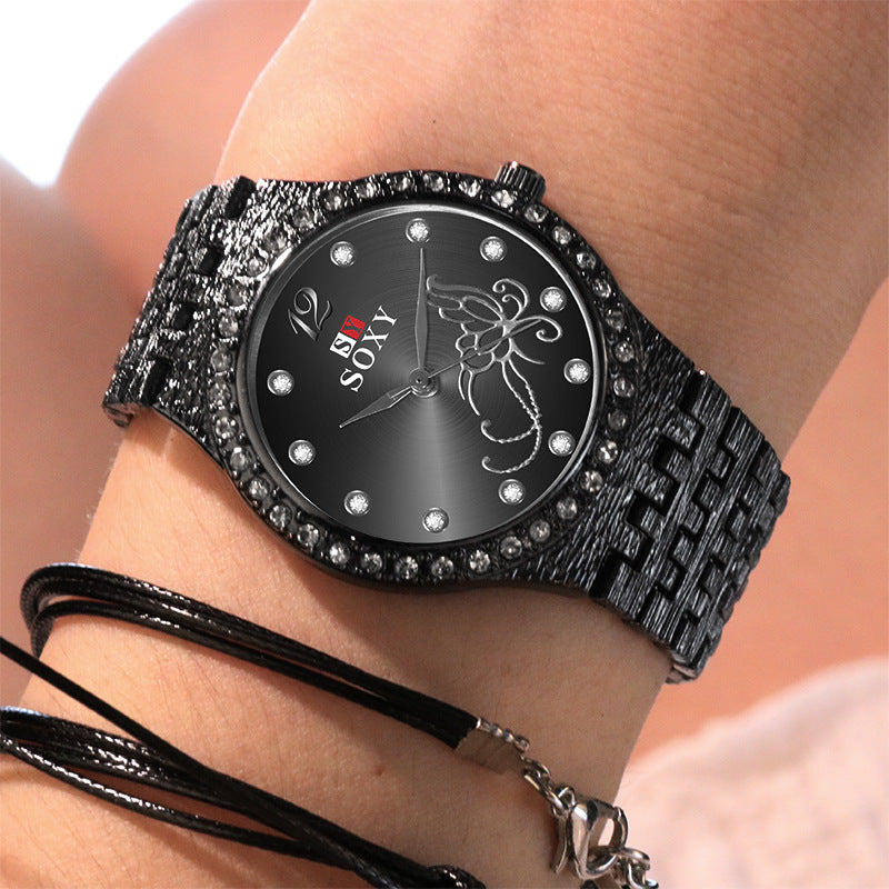 Flower Butterfly Exquisite Casual Ladies Watch Female Clock