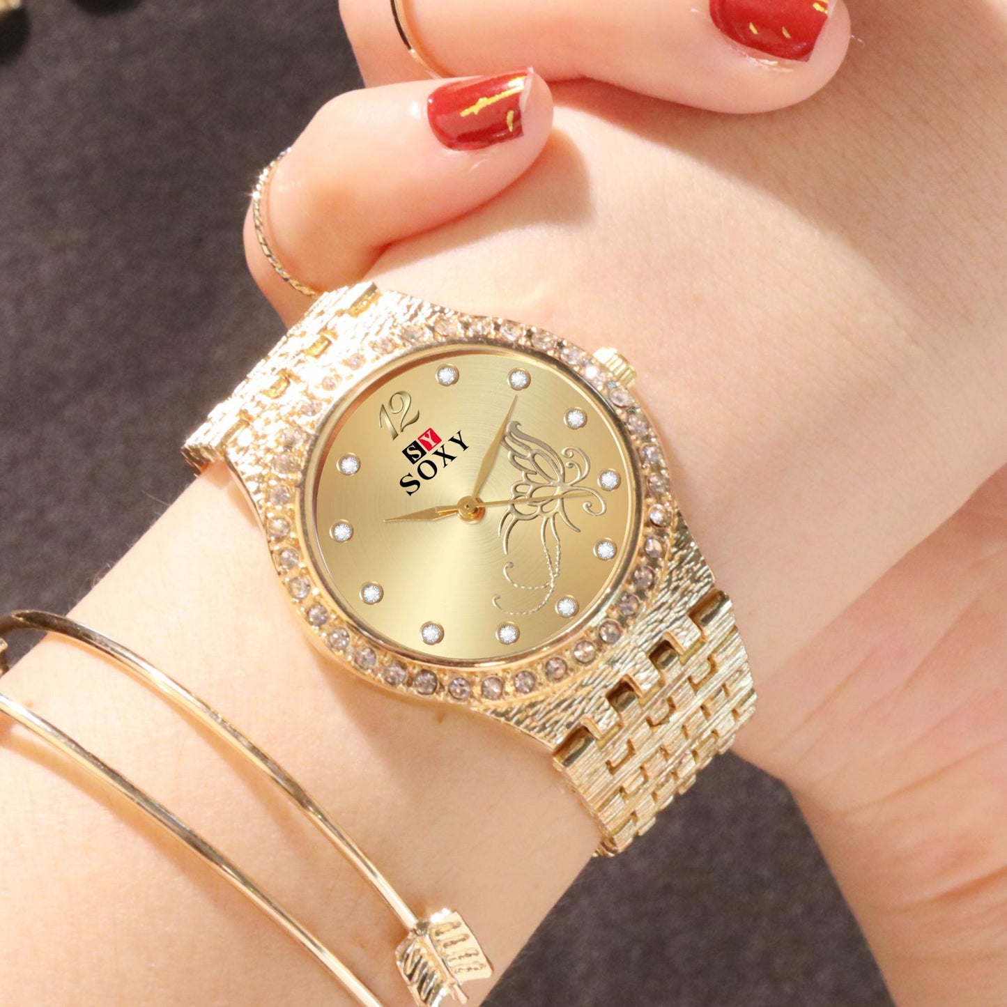 Flower Butterfly Exquisite Casual Ladies Watch Female Clock