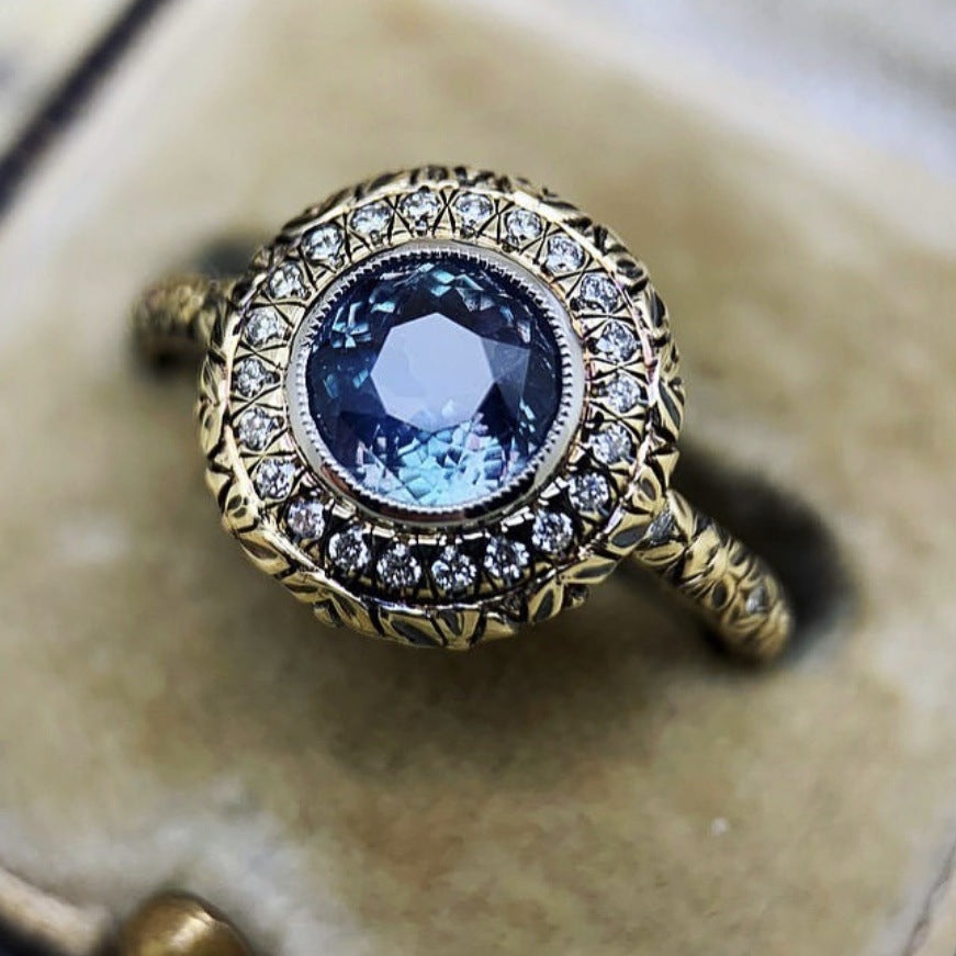 歐美復古女士情侶戒指