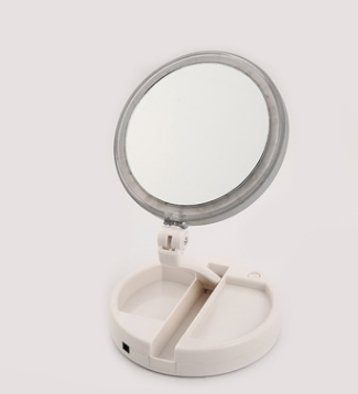 10Xpius1X mirror rechargeable LED make-up mirror lamp holder multi-function lamp touch the mirror.