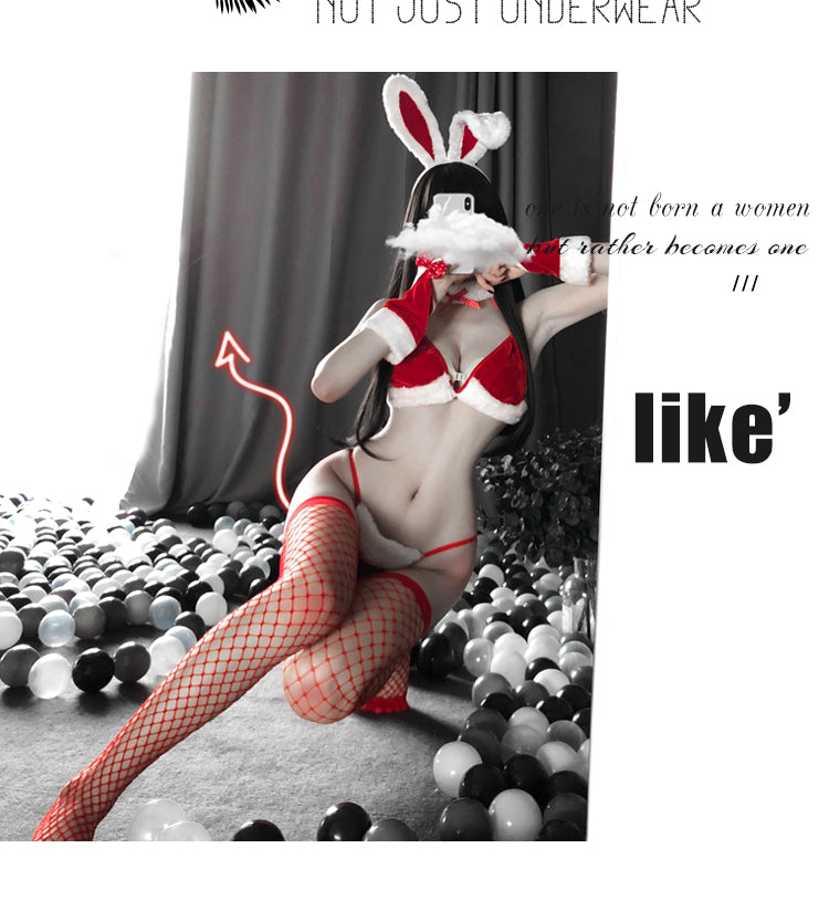 Erotisk lingeri sexet juleuniform juleoutfit