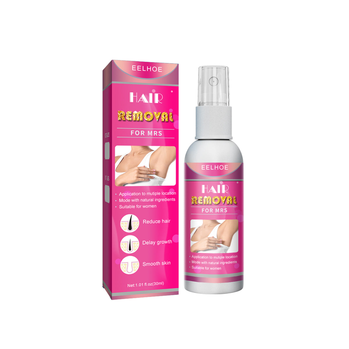 Gentle And Painless Hair Removal Spray For Underarm Private Area