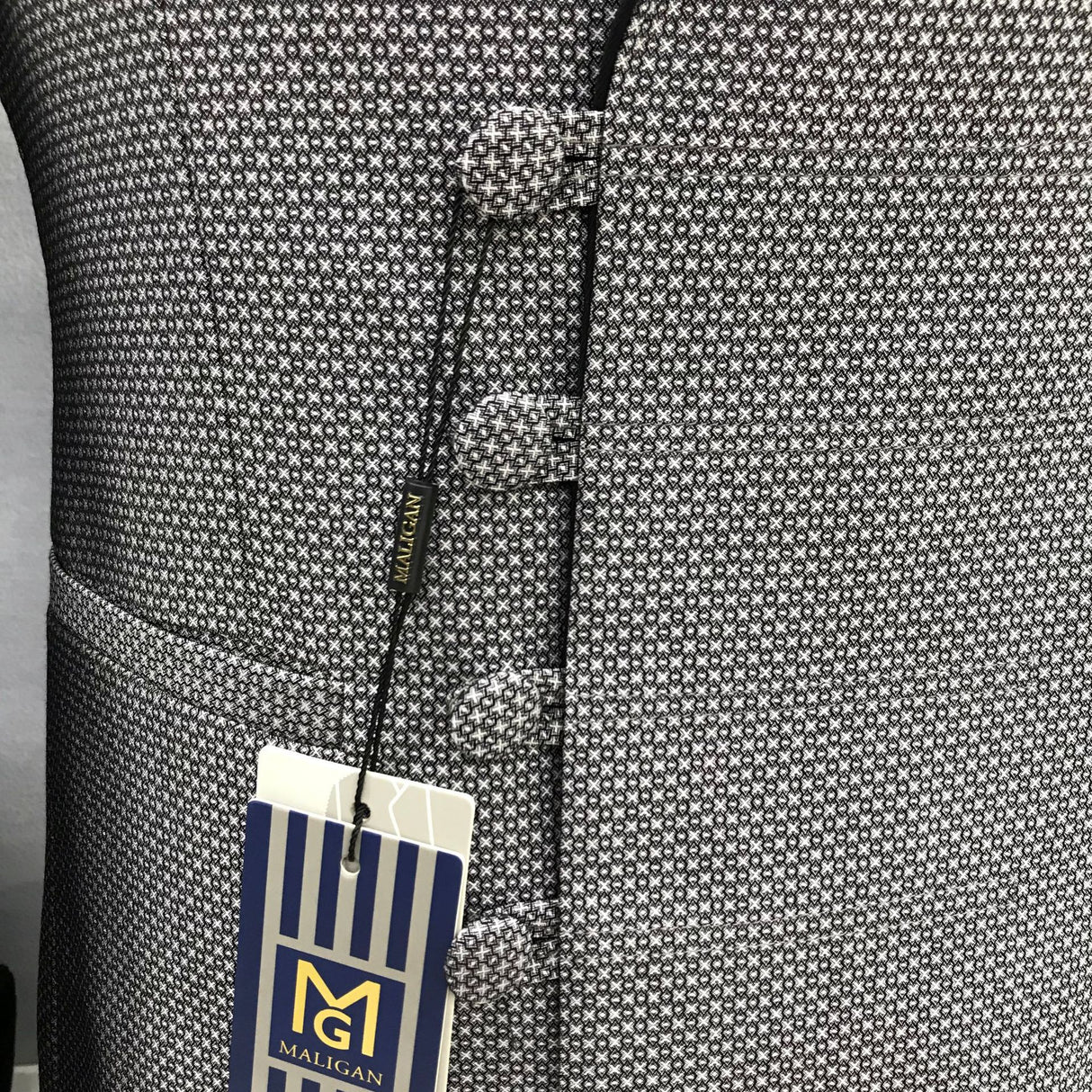 Mænds Raw Edge Design Skulderpudeblazer i høj kvalitet