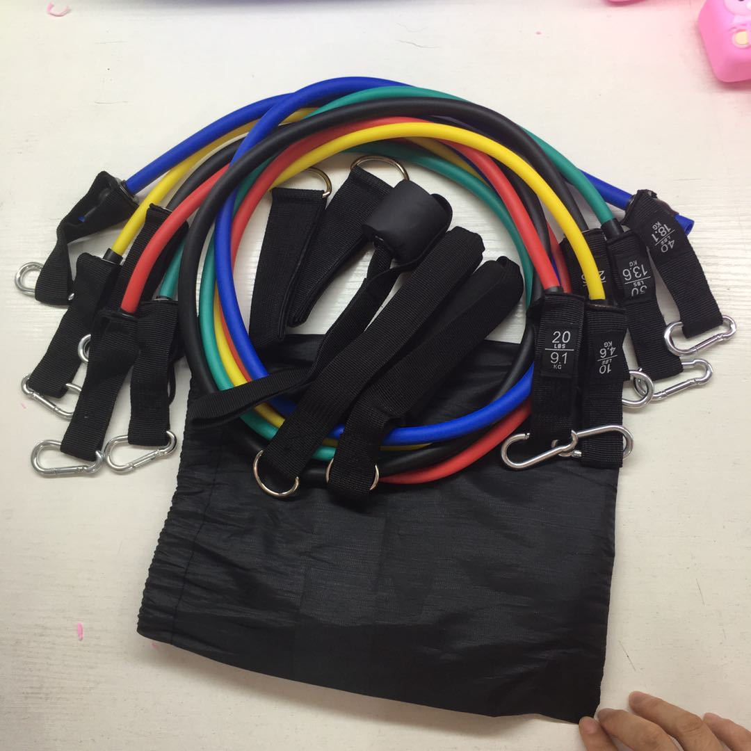 家用健身器材 Tpe 乳膠 11 件組拉力器