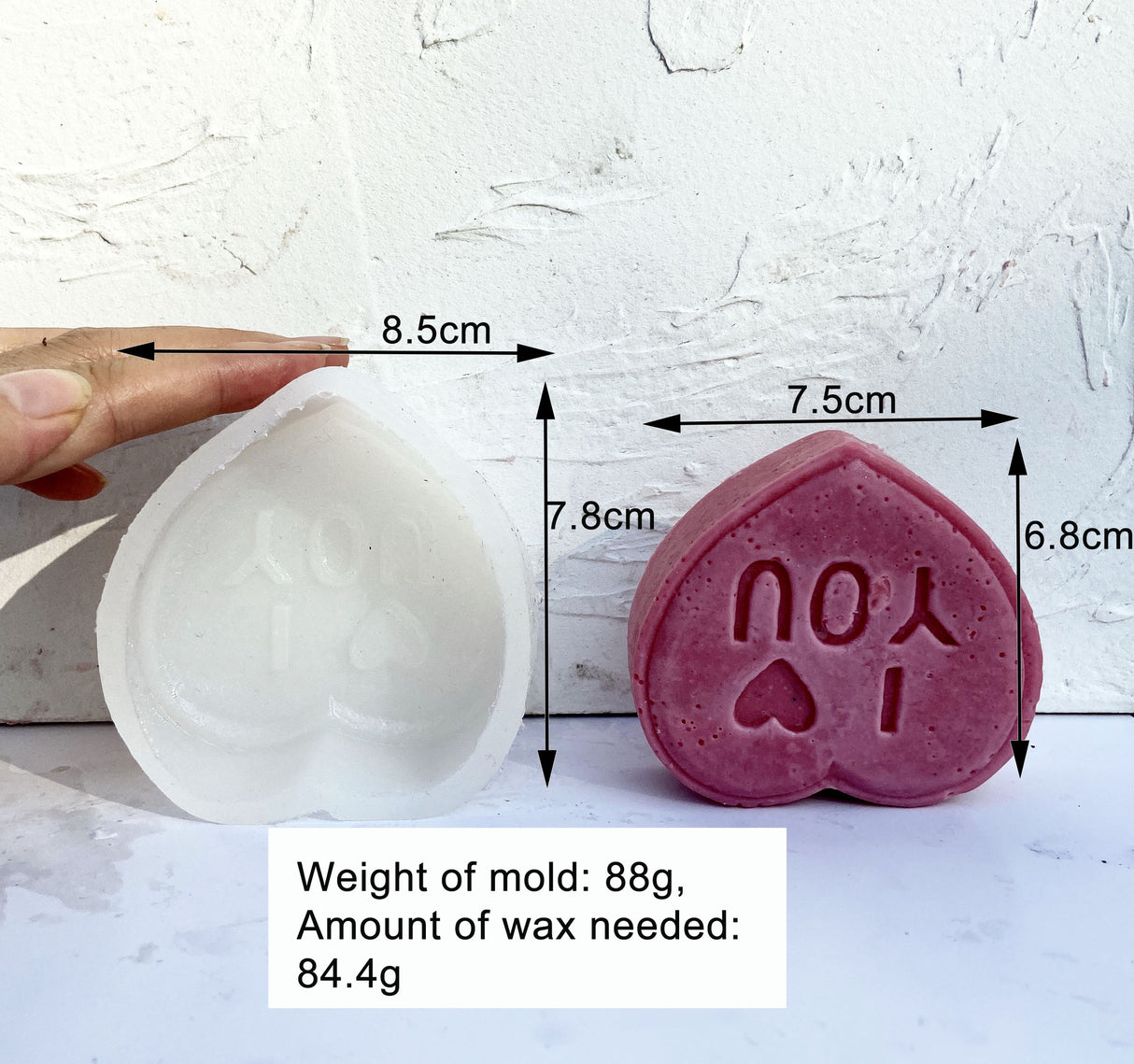 DIY Valentine's Day 3D Love Scented Candle Silicone Mold