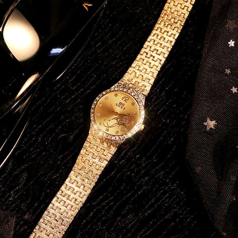 Flower Butterfly Exquisite Casual Ladies Watch Female Clock
