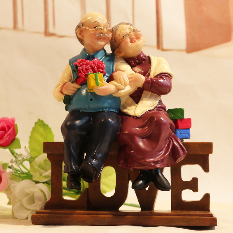 Resin Craft Parents And Elders Birthday Cake Ornament