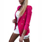 Women's Fashion Simple Long Sleeve Double Breasted Blazer