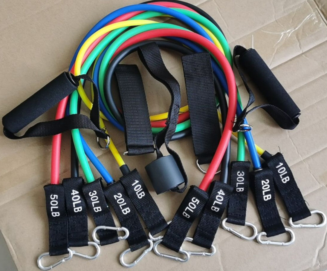 家用健身器材 Tpe 乳膠 11 件組拉力器