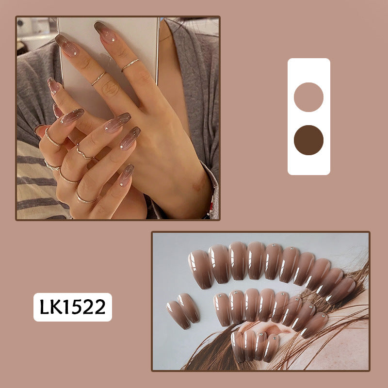 水晶蝴蝶假指甲指甲成品戴