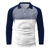 Men's Striped Raglan Shirt Printed Long Sleeve T-shirt