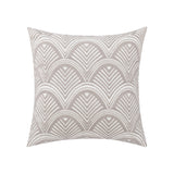 Sofa Seat Pillow Cover Cotton Chain Embroidered Lumbar