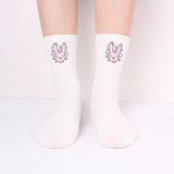 Bad Rabbit Socks Black And White Long Cotton Socks Knitted Socks For Men And Women