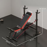 SPORTNOW Adjustable Weight Bench With Squat Rack And Dip Stand