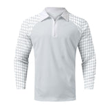 Men's 3D Printed Raglan Zipper And Lapel Long Sleeve